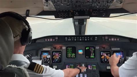 Exclusive view of a jet cockpit during t... | Stock Video | Pond5