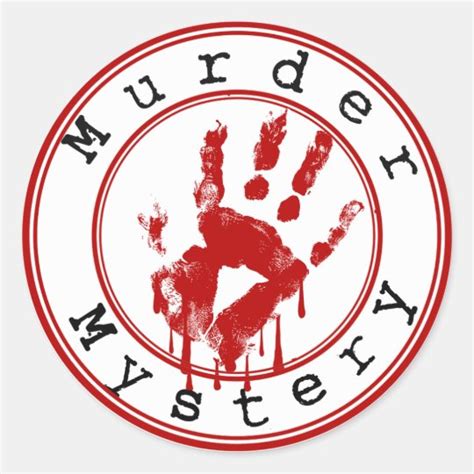 Murder Mystery Genre Round Book Cover Sticker | Zazzle.com