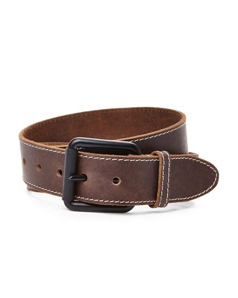 Timberland Leather Belt in Brown for Men - Lyst