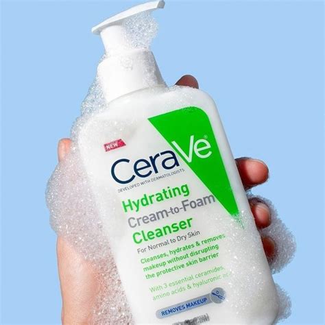 Cerave Hydrating Cream-to-Foam Cleanser - Dream Skin Haven