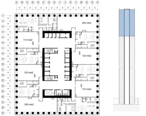 Skyscraper | Carolina Ortiz | Archinect | Skyscraper, Floor plans, Office building plans