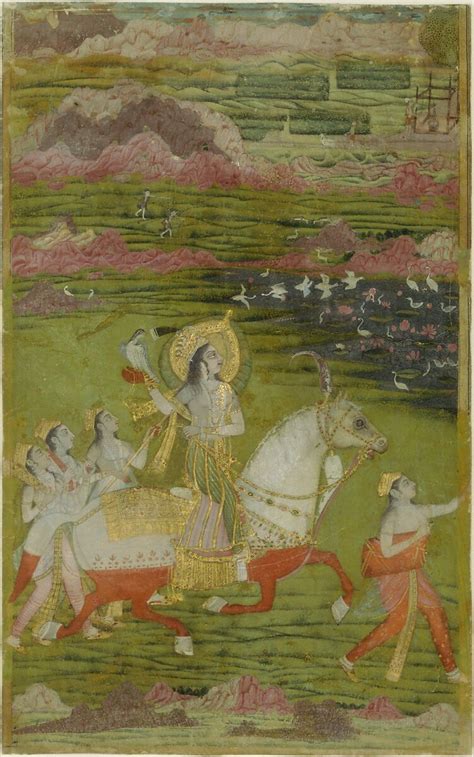 Chand Bibi Hawking with Attendants in a Landscape | The Metropolitan Museum of Art