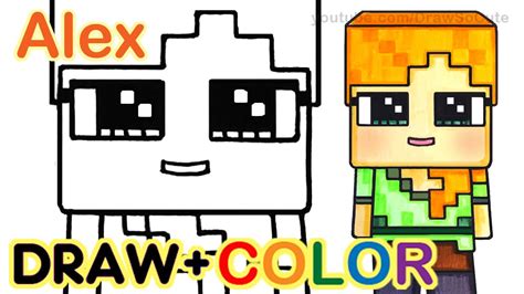 How to Draw Minecraft Alex Cute step by step - YouTube