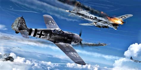 Download Aircraft Warplane Boeing B-17 Flying Fortress Military Focke-Wulf Fw 190 Focke-Wulf Fw ...