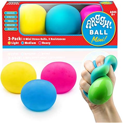 Power Your Fun Arggh Mini Stress Balls for Adults and Kids - 3pk ...