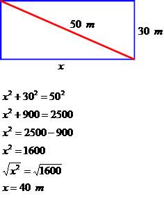 Calculando a Diagonal do Quadrado e do Retângulo