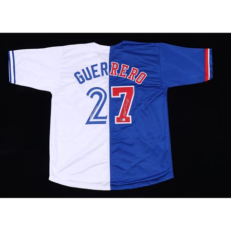 Vladimir Guerrero Jr. & Vladimir Guerrero Sr. Signed Split Jersey ...