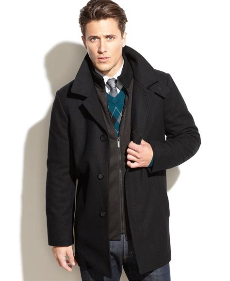 Kenneth Cole New York Eliot Wool-Blend Over Coat Slim-Fit & Reviews - Coats & Jackets - Men ...