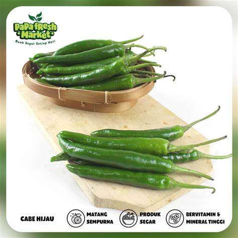 Jual CABE HIJAU BESAR - ( 150 GRAM ) | Shopee Indonesia