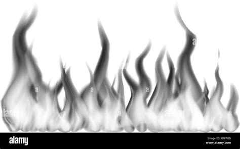 Wide black fire flames isolated on white Stock Vector Image & Art - Alamy