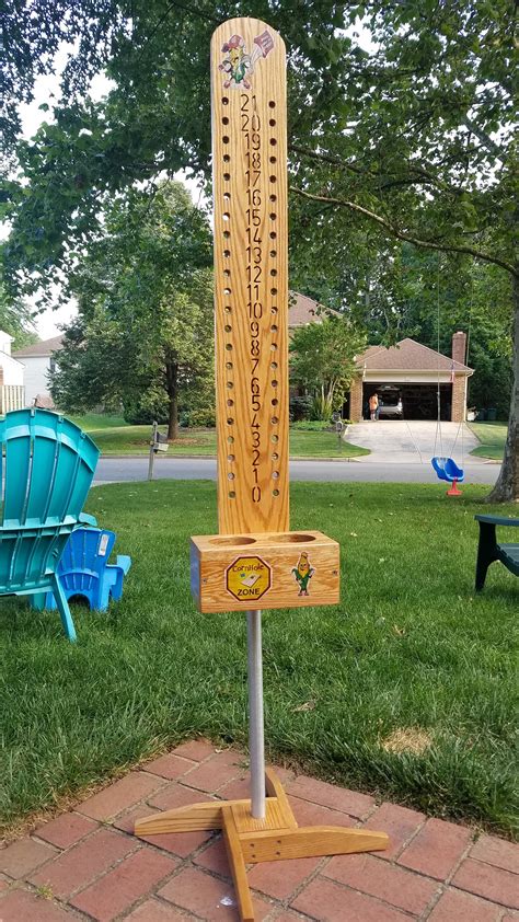 Cornhole Scoreboard Natural Wood