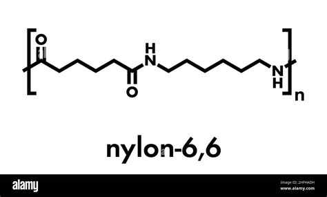 Nylon (nylon-6,6) plastic polymer, chemical structure. Skeletal formula Stock Vector Image & Art ...