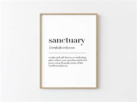 Sanctuary Definition Printsanctuary Printsanctuary - Etsy