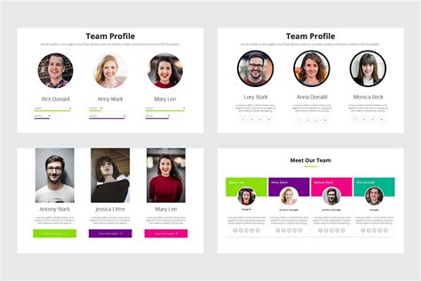Team Profile PPT Infographic Templates for PowerPoint Google Slides Keynote | Infographic ...