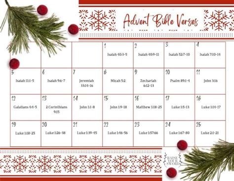 Advent Bible Verse Calendar with 25 Advent Scripture Cards