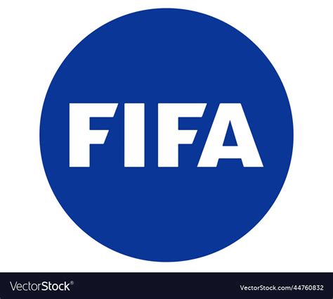 Fifa official logo white and blue symbol design Vector Image