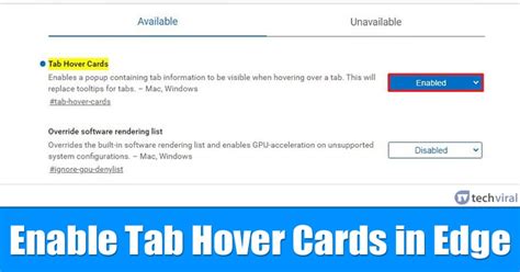 How To Enable Tab Hover Cards in Microsoft Edge