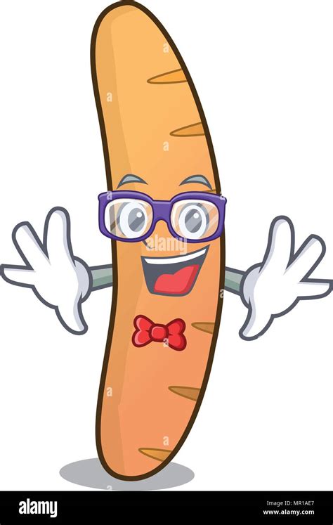 Geek baguette character cartoon style Stock Vector Image & Art - Alamy