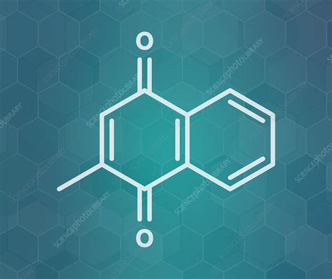 Vitamin K3 molecule, illustration - Stock Image - F029/9538 - Science ...