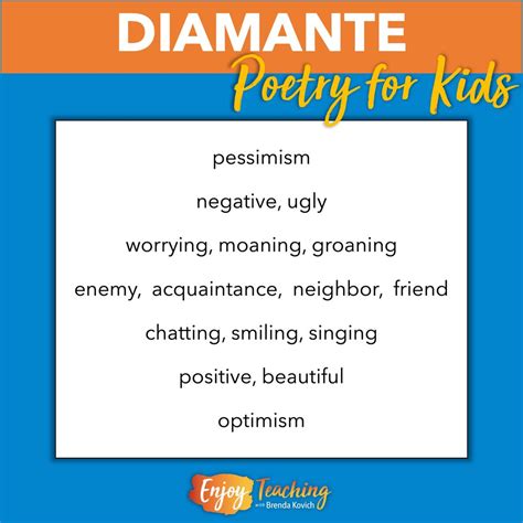 Teaching Diamante - Diamond-Shaped Poems for Kids