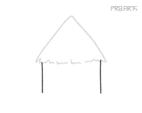 Hut Drawing - How to Draw a Hut - PRB ARTS