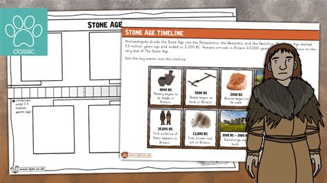 Teacher's Pet » Stone Age to Iron Age - Stone Age Timeline Sorting Activity