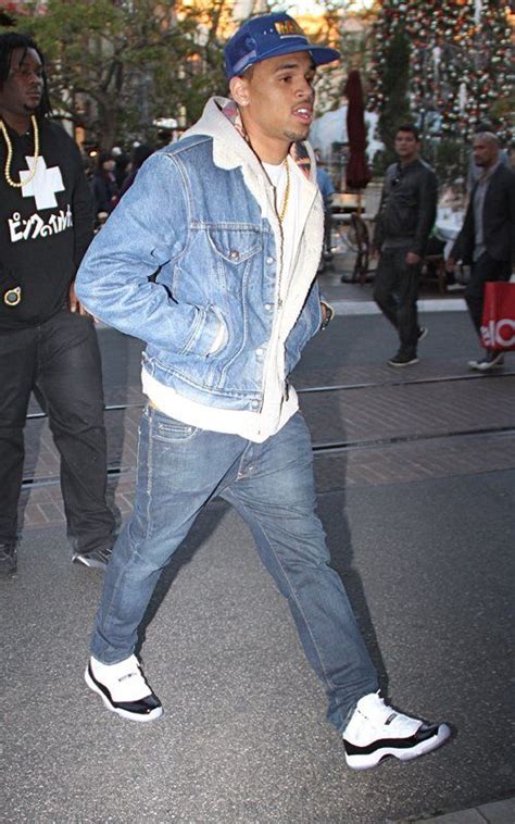 Celebrity Sneaker Watch: Chris Brown Walks L.A. in Air Jordan Retro XI 'Concord' | Celebrity ...