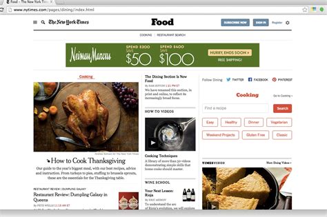 The New York Times' Dining Section Is Now Officially Called 'Food' - Eater