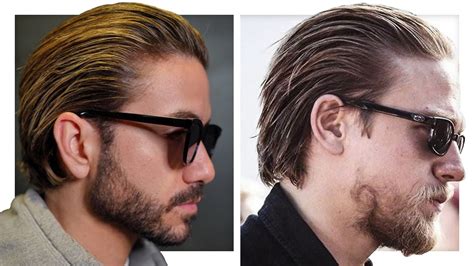 Sons Of Anarchy Hairstyle | Jax Teller Slicked Back Hair - YouTube