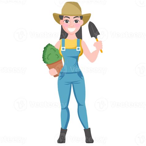 woman farmer, agricultural Cartoon character illustrations 10864449 PNG