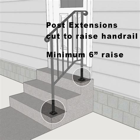 Post Extensions for DIY Handrail installation - DIY Handrails