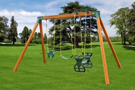 Classic Kids Swing Set | Best Swing Sets | Eastern Jungle Gym | Swing sets for kids, Wooden ...