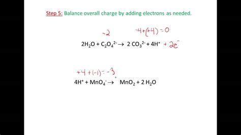 Worksheet Balancing Redox Reactions Half Equation Method ...