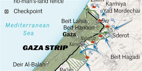 One map to understand how Hamas attacked Israel