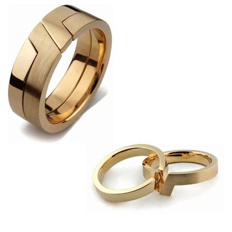 Puzzle Ring Store. 14k yellow gold 2 band puzzle ring Because his Russian wedding band is ...