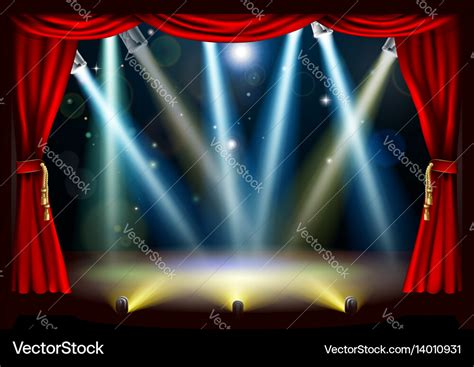 Spotlight theatre stage Royalty Free Vector Image