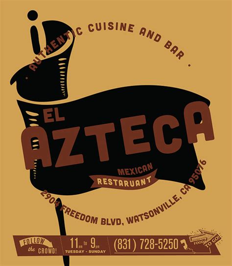 El Azteca Restaurant Logo on Behance