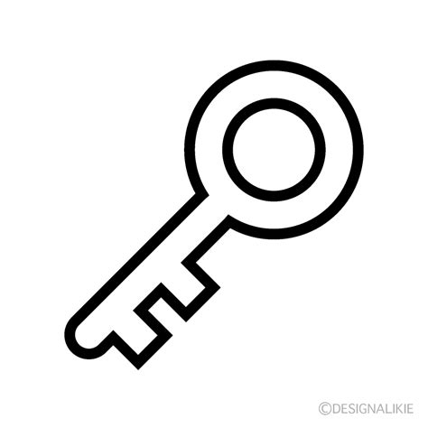 Key Black and White Clip Art Free PNG Image｜Illustoon