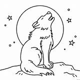 Running Wolves Coloring Pages sketch template