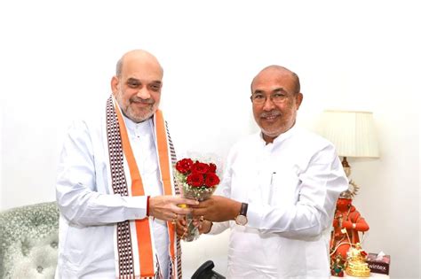 Manipur CM, Union Home Minister Amit Shah discuss latest scenario of state