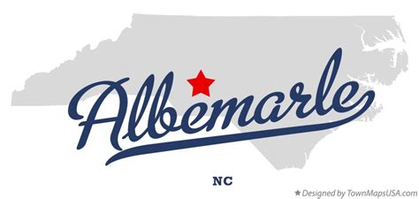 Map of Albemarle, NC, North Carolina