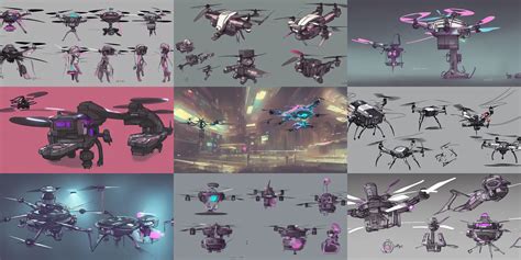 concept art of a cute hovering cyberpunk drone that | Stable Diffusion