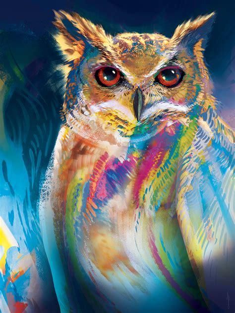 Colorful Owl by JoseOchoaArt on DeviantArt