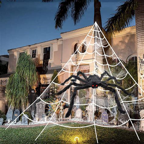 Halloween Triangle Spider Web Cotton Simulation Black Spider Silk Web ...