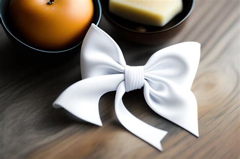 Premium AI Image | White ribbon bow