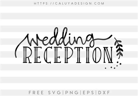 Free Wedding Reception SVG, PNG, EPS & DXF by Caluya Design