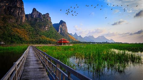 Lake bridge thailand wallpaper | 1920x1080 | #30687