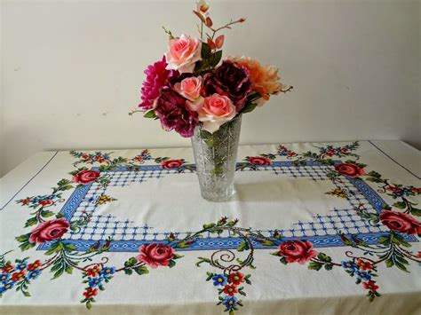 Little Treasures: Vintage Embroidered Tablecloth