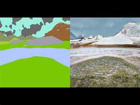 NVIDIA GauGAN - landscape animation, side by side - YouTube