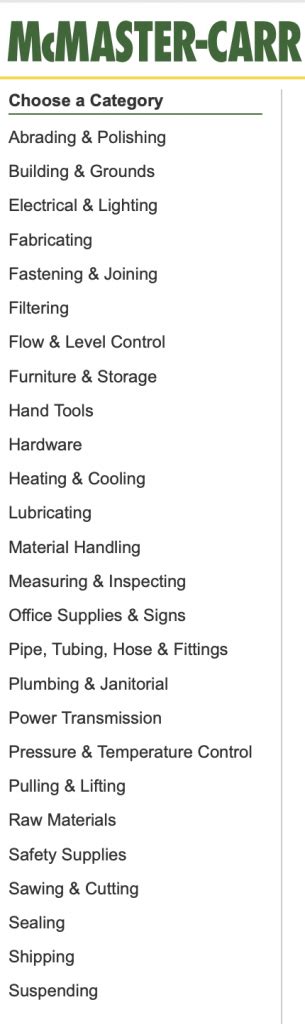 The McMaster-Carr tool catalog | Artmaker Blog